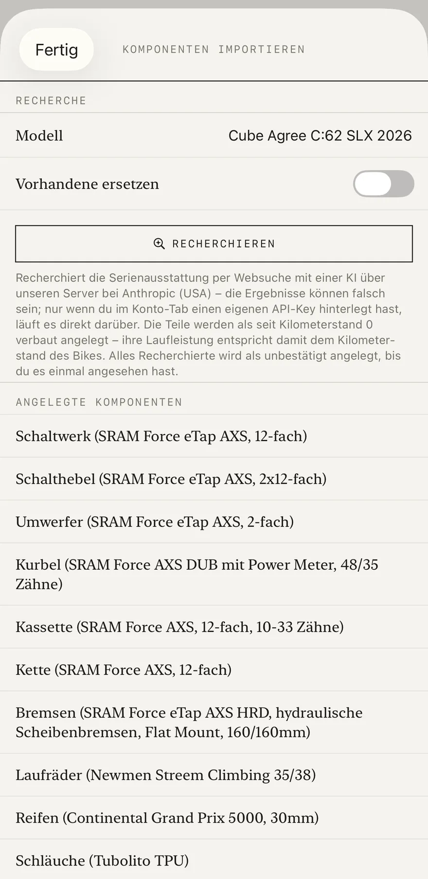 Serienausstattung wird automatisch recherchiert.