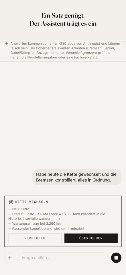 Assistent: Freigabekarte vor dem Speichern
